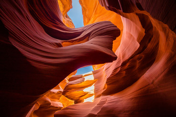 Amazing sandstone formations in Antelope Canyon, Arizona, USA
