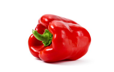 red pepper on white background