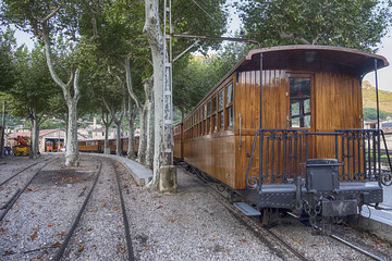 Fototapeta premium Train Station in Soller on Mallorca Island, Spain