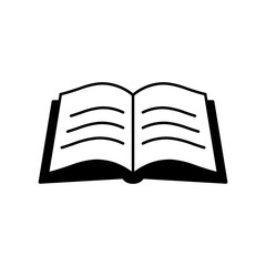 open bible scripture book black vector icon on white background