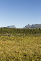 Fototapeta na wymiar View over Lapporten in Lapland.