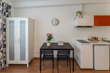 Interior of studio appartament.