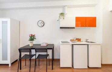 Interior of studio appartament.