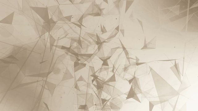 3d rendering of communication plexus and surface based on Plexus create abstract background. Background is looped
