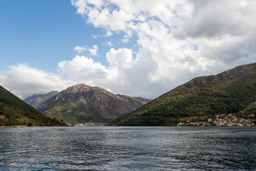 mountain in the town of Perast