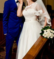 Bride and groom on wedding day