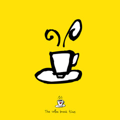 카페 포스터 / 손으로 그린 커피 그림