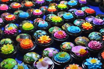 handmade soap thailand flowers - obrazy, fototapety, plakaty