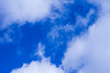 Beautiful blue sky with white clouds