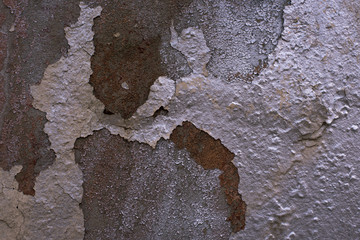 Old rusty metal sheet painted in brown metallic color