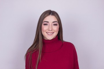 Fototapeta premium portrait happy young beautiful girl