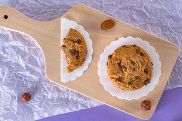 Chocolate chip cookies. Chocolate chip and almond,nut,hazelnut cookies.