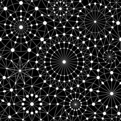 STARRY SKY ASTRONOMY SEAMLESS VECTOR PATTERN. GEOMETRIC LINEAR TEXTURE.