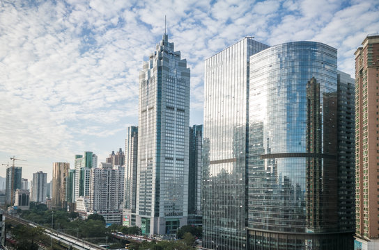 Panoramic view of the city of Shenzhen, China
