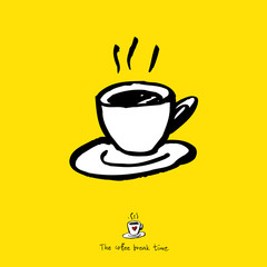 카페 포스터 / 손으로 그린 커피 그림