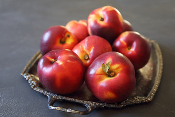 Fresh ripe nectarines