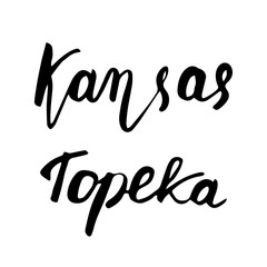 State USA hand lettering element