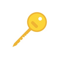 Key flat icon. Unlock sign. Vector illustration.