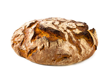 Loaf of bread isolated on white background