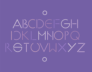 Ultra violet Minimalistic and simple line style font.
