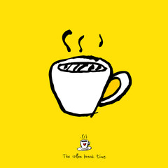 카페 포스터 / 손으로 그린 커피 그림