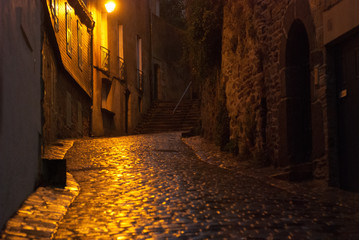 Nighttime street Brittany