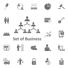 the structure of the company icon. Simple element illustration. Business icons universal for web and mobile