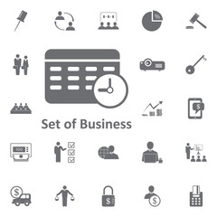 clock calendar icon. Simple element illustration. Business icons universal for web and mobile