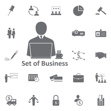 businessman lapta glass of tea icon. Simple element illustration. Business icons universal for web and mobile