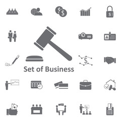 hammer of a judge icon. Simple element illustration. Business icons universal for web and mobile