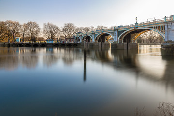 Richmond lock in the winter morning, London