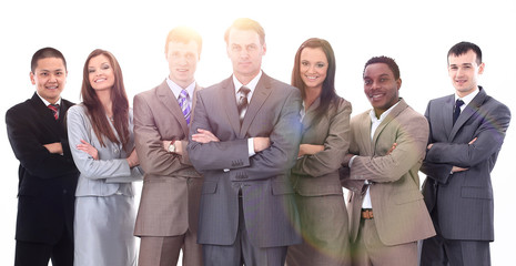 businessman and professional multinational business team