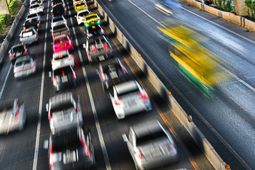 Controlled-access highway in Bangkok during rush hour