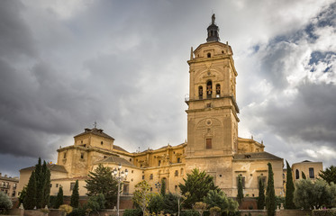 Fototapeta na wymiar Santa María de la Encarnacion Cathedral in Guadix city, province of Granada, Spain