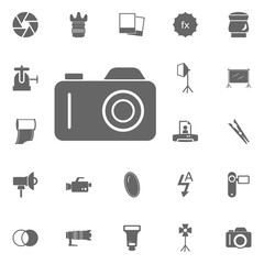 Photo camera icon. Simple element illustration. Symbol design from Photo Camera collection. Can be used in web and mobile.