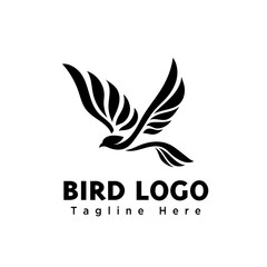 elegant abstract eagle bird fly logo