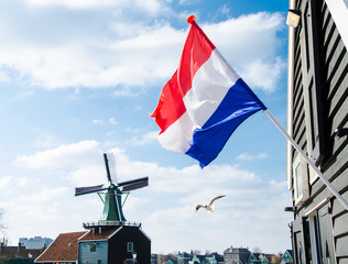 Dutch Flag and Windmill