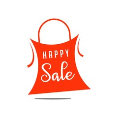 Happy Sale Vector Template Design