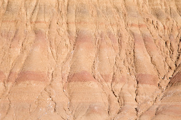 Desert landscape of the Bardenas Real in Navarra Spain