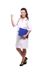 Full body healthcare woman