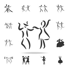 dancing couple icon. Set of people in dance  element icons. Premium quality graphic design. Signs and symbols collection icon for websites, web design, mobile app