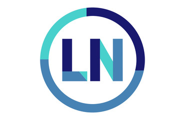 LN Global Circle Ribbon letter Logo