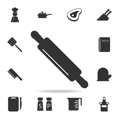 Kitchen rolling pin icon. Set of Chef and kitchen  element icons. Premium quality graphic design. Signs and symbols collection icon for websites, web design, mobile app