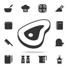 pieces of meat icon. Set of Chef and kitchen  element icons. Premium quality graphic design. Signs and symbols collection icon for websites, web design, mobile app