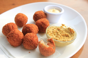 Dutch fried snack: bitterballen