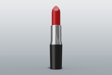 Fototapeta premium Red lipstick. Beauty and fashion concept. 3D rendered illustration.