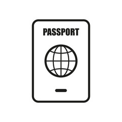 passport, simple icon