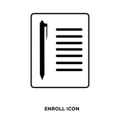 enroll icon vector