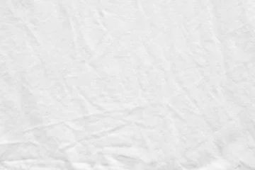 Photo sur Plexiglas Poussière Fond texturé en tissu de coton blanc froissé, fond de concept de design textile motif de mode