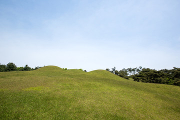 Royal tomb of King Muryeong of Korea in Gongju city